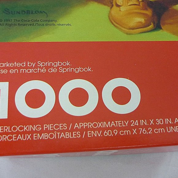 Christmas Coca Cola Dear Santa Springbok 1000 Piece Puzzle Large  24" x 30" - Picture 4 of 4